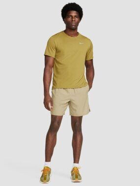 Nike Men's Dri-FIT UV Miler Short-Sleeve Running Shirt (Pacific Moss) Size Small